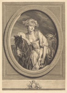 süt kızı by Jean Charles Levasseur after Jean Baptiste Greuze
