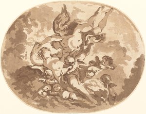 Eros ve Ruh by Jean Claude Richard, Abbé de Saint Non after François Boucher