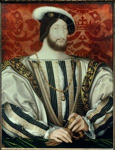 Fransa kralı I. Francis'in (1494-1547) portresi (Saint Michael Nişanı'nın yakasıyla) ahşap üzerine yağlı boya, c. 1530