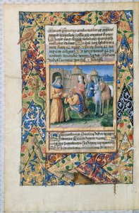 Bayan Lat. QvI126 'Louis d'Orleans'ın Saatleri'nden bir sahne, 1469 by Jean Colombe