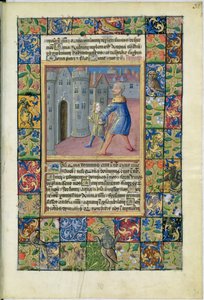 Bayan Lat. Q.v.I.126 The Healing of the Blind Man, Yuhanna 9:1-7, Louis dOrleans Saatleri, 1469 by Jean Colombe