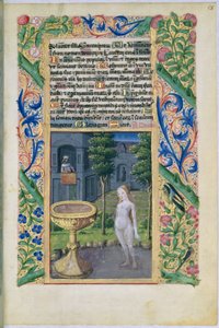 Bayan Lat. Q.v.I.126 f.58 David banyo yaparken Bathsheba