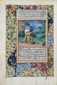 Bayan Lat. Q.v.I.126 fol.17v Kral David, Baba Tanrı