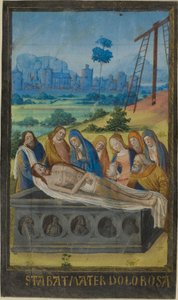 Bir Saatler Kitabından Gömme (Stabat Mater Namazı), by Jean Colombe