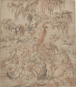 Aziz John ve Luke ile Madonna ve Çocuk by Jean Cousin the Younger