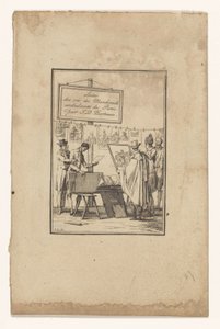 Bir baskı satıcısının durak Suite des cris des Marchands ambulants de Paris (nesne üzerinde seri başlığı) by Jean Duplessis Bertaux