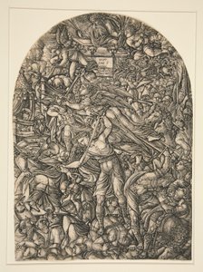 Apocalypse serisinden altıncı Trompet Çalan Melek, by Jean Duvet
