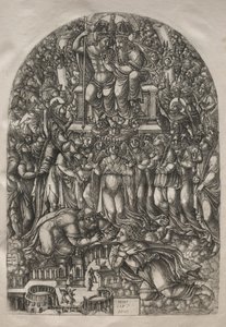 Kıyamet: Tahtın Önünde Duran Sayısız Kalabalık, 1546-1556. by Jean Duvet
