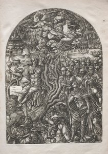 Kıyamet: Yedi Başlı Canavarın Üzerinde Oturan Harlot Babil, 1546-1556. by Jean Duvet