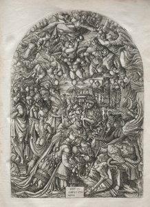 Kıyamet: Güneşle Giyen Kadın, 1546-1556. by Jean Duvet