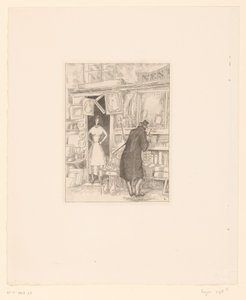 Bir antika dükkanında müşteriyi koklamak Marchande des antika by Jean Emile Laboureur