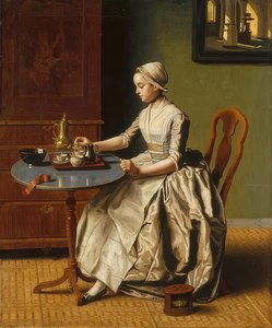Çikolatalı Kız (La Chocolatière). 1745 civarında