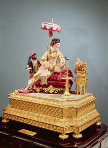 ಆಟೊಮ್ಯಾಟನ್ ಆಫ್ ದಿ ಸಿಂಗಿಂಗ್ ಲೆಸನ್, 1844 (ಮಿಶ್ರ ಮಾಧ್ಯಮ)ಟರ್ಕ್ by Jean Eugene Robert