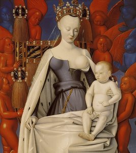 İsa çocuğuyla tahta çıkan Madonna. Melun