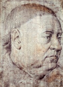 VII. Charles Şansölyesi Guillaume Jouvenel des Ursins'in Jean Fouquet tarafından portresi için çizim (yaklaşık 1415-yaklaşık 1481) by Jean Fouquet