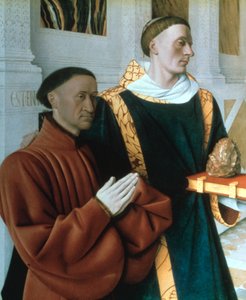 Etienne Chevalier ve Aziz Stephen, c1450 by Jean Fouquet