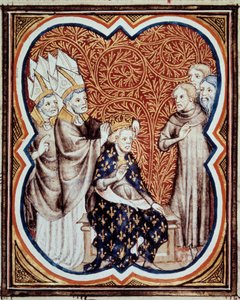 Le corre du roi Louis VI dit le Gros (1081-1137) Jean Fouquet (1420-1481) tarafından “Les grandes Chronicles de France” dan alınan minyatür 15. yüzyıl Paris, B.N. by Jean Fouquet