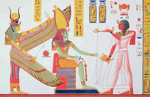 Ramses IV (1153-1147 BC) İsis ve Amon-Re
