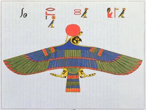 Atmaca şeklinde temsil edilen tanrı Horus, 1823