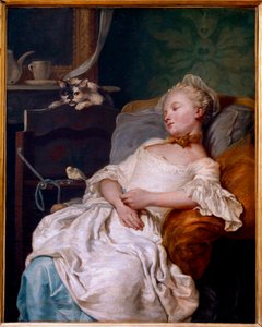 Rest Boyama Jean Francois Colson (1733-1803) 1759 Sun. 0.92x0.72 m Dijon, Güzel Sanatlar Müzesi