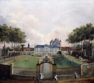 Chateau de Mousseaux ve Bahçeleri manzarası,
