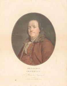 Benjamin Franklin, 1789. Yaratıcılar: Jean Francois Janinet, Joseph Siffred Duplessis. by Jean Francois Janinet, Joseph Siffred Duplessis