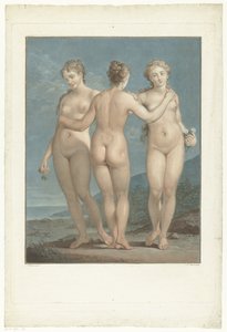 Kuru Gratien Üç Güzeller by Jean Francois Janinet