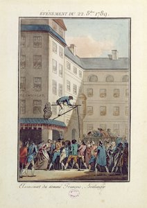 22 Ekim 1789 Olayları: Fırıncı Francois adlı bir adamın asılması by Jean Francois Janinet