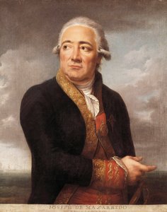 İspanyol Amiral Jose de Mazarredo Salazar'ın (1745-1812) portresi, Jean Francois Marie Bellier (1745-1836) tarafından yapılan resim 1783 Madrid. Deniz Müzesi by Jean Francois Marie Bellier