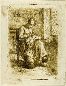 Kadın Dikiş by Jean Francois Millet