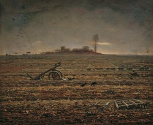 Tırmık ve sabanla Chailly ovası by Jean Francois Millet