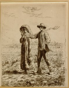 İşe Gitmek, 1863 by Jean Francois Millet