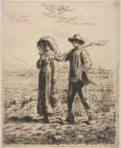 İşe gidiyor by Jean Francois Millet