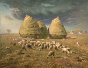 Saman Yığınları: Sonbahar, 1874 dolayları by Jean Francois Millet