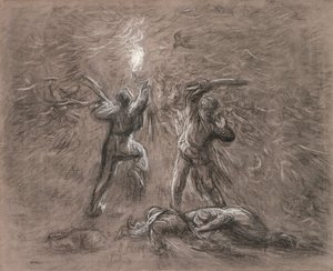 Torchlight ile Kuş Avı by Jean Francois Millet