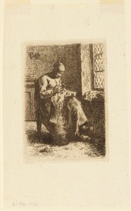 La Couseuse (Dikiş Kadını) by Jean Francois Millet