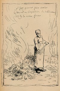 Köylü Yakan Yabani Otlar, 19. yüzyıl by Jean Francois Millet