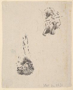 Bir eskiz bloğundan kanıt, 1834-75. by Jean Francois Millet