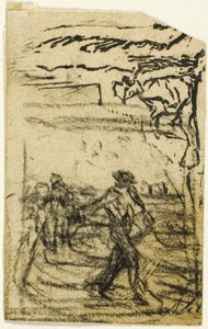 Eskizler, Parça: Bir Ağacın Dibinde Oturan Köylü by Jean Francois Millet