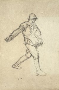 "Sower" için çalışma by Jean Francois Millet