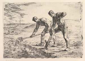 Kazıcılar, 1830-75. by Jean Francois Millet