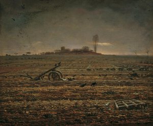 Harrow ve Plough ile Chailly Ovası, 1862. by Jean Francois Millet