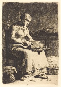 Yün Tarakçısı (La cardeuse) by Jean Francois Millet