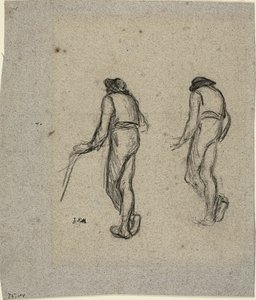Arkadan Görülen Köylü İki Skeç by Jean Francois Millet