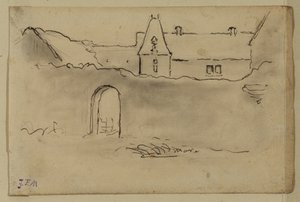 Bir Chateau Görünümü by Jean Francois Millet