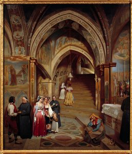 Jean Francois Montessuy (1804-1876) tarafından San Subiaco Benedictine manastırının kilisesinin görünümü by Jean Francois Montessuy
