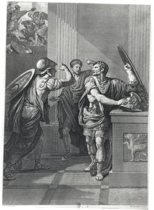 Arcan ve Mithridate, Jean Racine (1639-99) tarafından Massard tarafından oyulmuş 