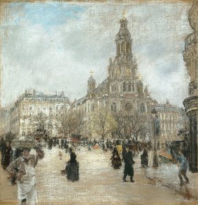 Place de la Trinité, Paris, 1886 dolayları (tuval üzerine yağlıboya)
