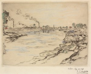 Seine, Asnières'te, 1894. by Jean Francois Raffaelli