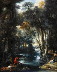 Bir ormanda ördek çekim by Jean François de Troy
